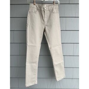 Gerard Darel Coated Cotton Beige‎ Jeans Women's Size 4 (FR 36) Slim Ankle Crop